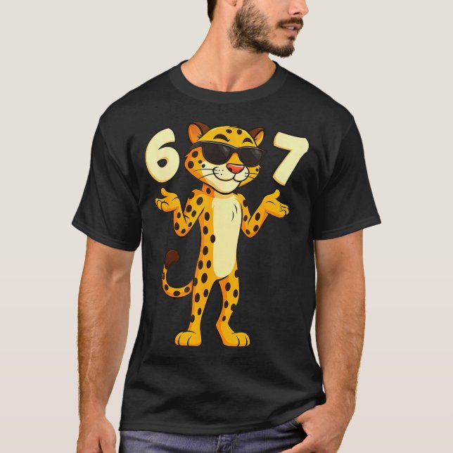 Camiseta Cheetah 67 Meme Funny Kids Teens Gen Alpha Slang 6 (Frente)
