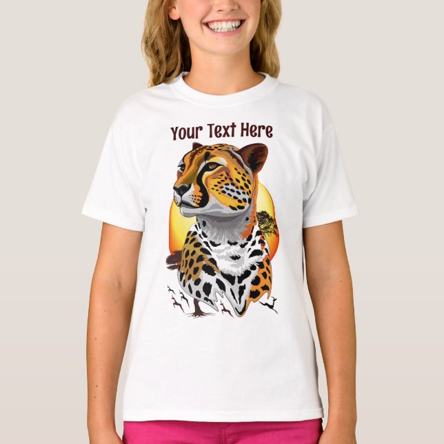Camiseta Cheetah African Feline Wild Animal (Frente)