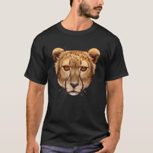 Camiseta Cheetah Animal Face África Gato de Zoólogo Gato Gr