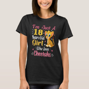 Camiseta Cheetah Apenas Uma Menina Que Ama Chita 18º Aniver