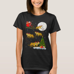 Camiseta Cheetah de Natal Feminino Trenó Voador Divertido M
