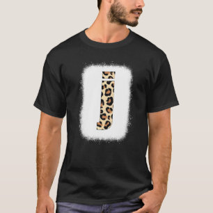Camiseta Cheetah Impressão - Letra J Letra Inicial J Leopar