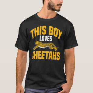 Camiseta Cheetah Kids Este Menino Ama Guepardos Animal Selv