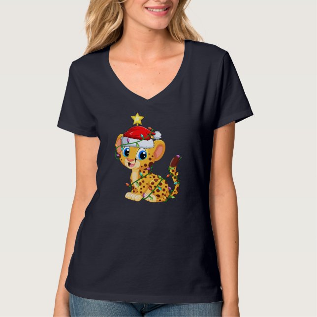 Camiseta Cheetah Lighting Xmas Tree Matando Cristo de Chita (Frente)