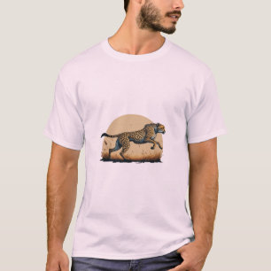 Camiseta Cheetah on Go" "Tenho que correr rápido!" "Sprint 