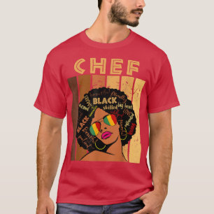 Camiseta Chef Afro-Americana Mulher Negra