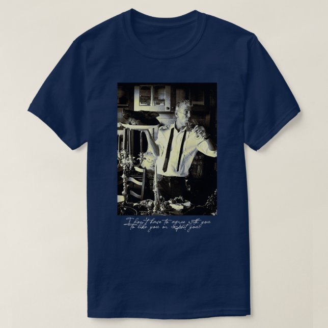 Camiseta Chef Anthony Bourdain dizendo TShirt (Frente do Design)