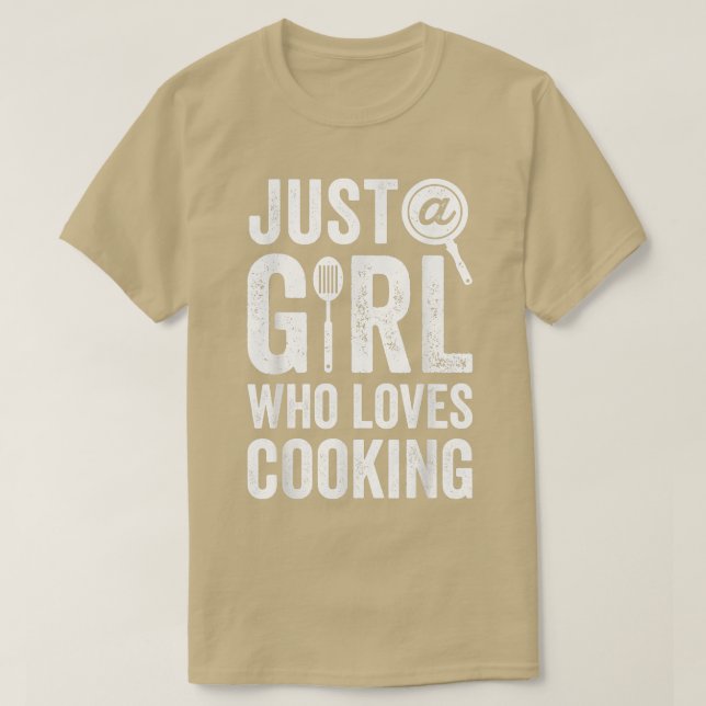 Camiseta Chef Apenas Uma Menina Que Ama O Cozinhar Cook Cul (Frente do Design)