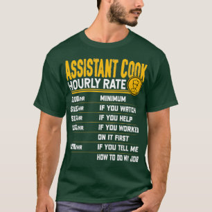 Camiseta Chef Assistente de Cook de Taxa Horária