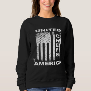 Camiseta Chef - Bandeira Culinária Americana Cita Chefs Uni