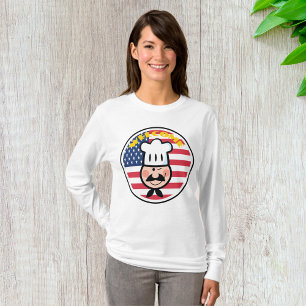 Camiseta Chef Bem-vindo com bandeira americana