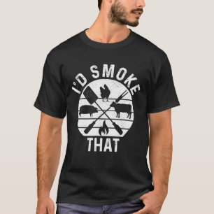 Camiseta Chef Butcher CHURRASCO Eu Fumaria Aquele Carne De