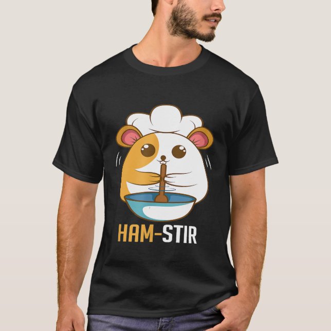 Camiseta Chef - Chef E Amante de os animais De Hamas (Frente)