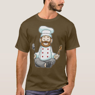 Camiseta Chef com avental de cozinha colher de pau no Yoga