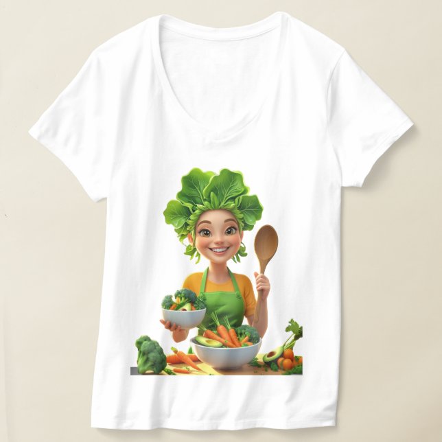Camiseta Chef com Poder das Plantas – Cozinhando com Gentil (Postura )