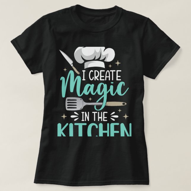 Camiseta Chef Cozinha Mágica Chefe Cook Hat Culinary SousCh (Frente do Design)