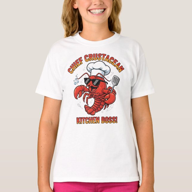 Camiseta Chef Crustáceo – Chef de Cozinha de Lagosta (Frente)