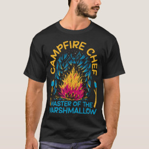 Camiseta Chef de Acampamento Mestre do Marshmallow em Camin