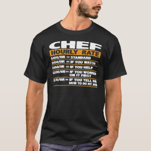 Camiseta Chef de Chef de Taxa Horária