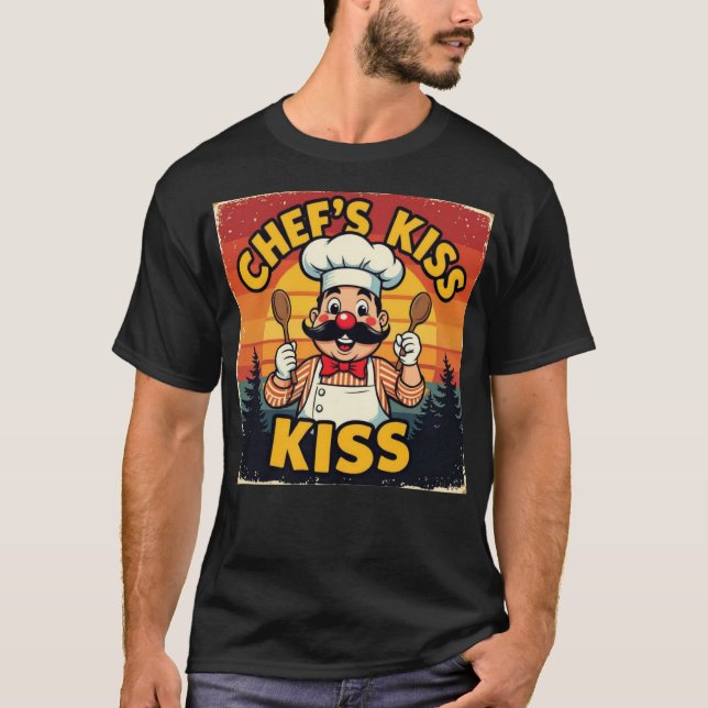 Camiseta Chef de cozinha beije engraçado (Frente)