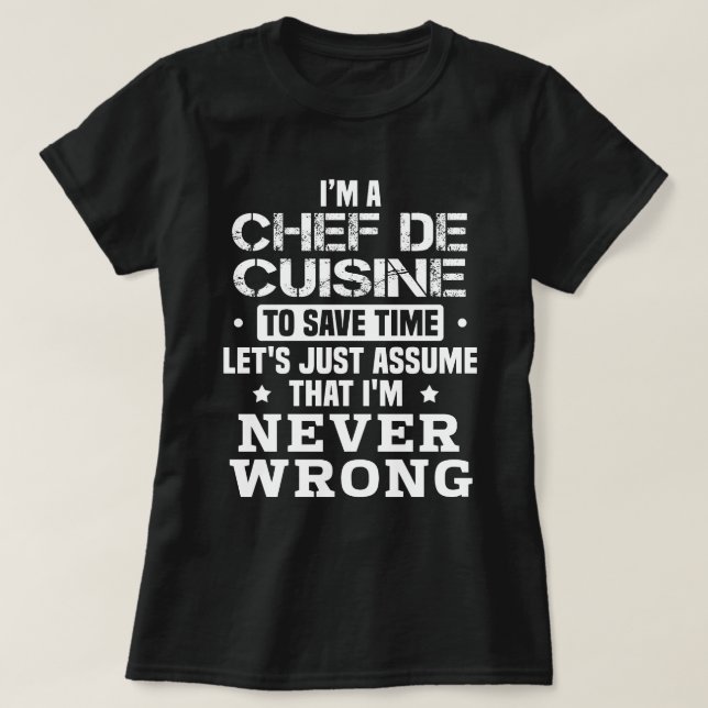 Camiseta Chef de Cuisine (Frente do Design)