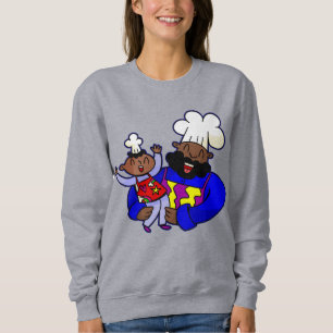 Camiseta chef de dia de os pais negro africano feliz