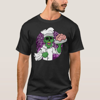 Camiseta Chef de Halloween Cook Zombie Cozinhar engraçada e
