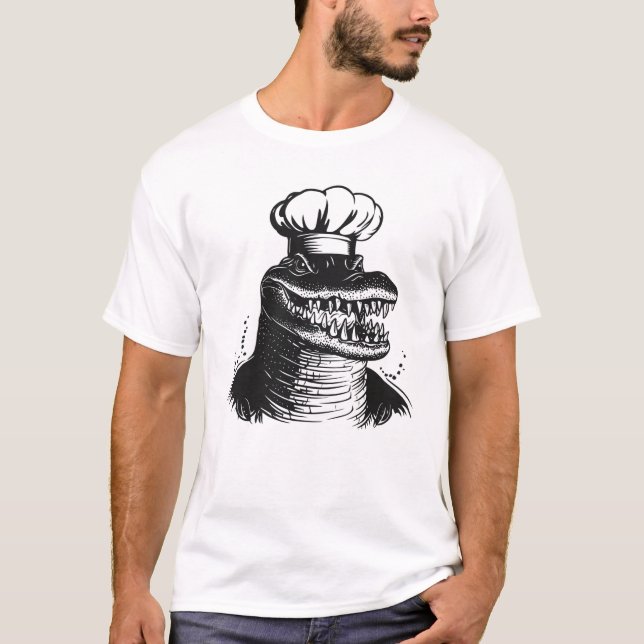 Camiseta Chef de jacaré americano (Frente)