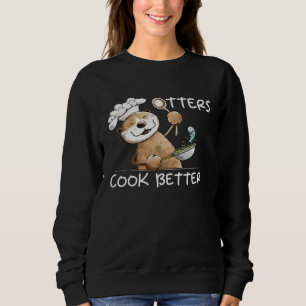 Camiseta Chef de Lontra Engraçado com Frigideira para Entus