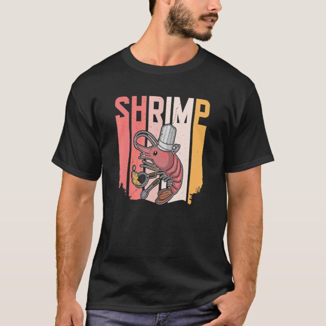 Camiseta Chef de Marisco do Camarão (Frente)