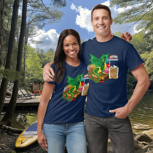 Camiseta Chef de pastelaria do Dragão Verde