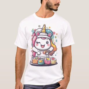 Camiseta Chef de Sushi Unicórnio (1)