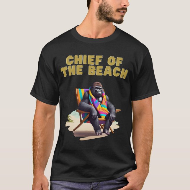 Camiseta Chef des Strandes - CHIEF OF THE BEACH - Gorilla (Frente)