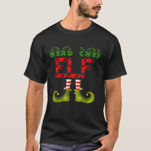 Camiseta Chef Elf Funny Group Correspondente Família Christ