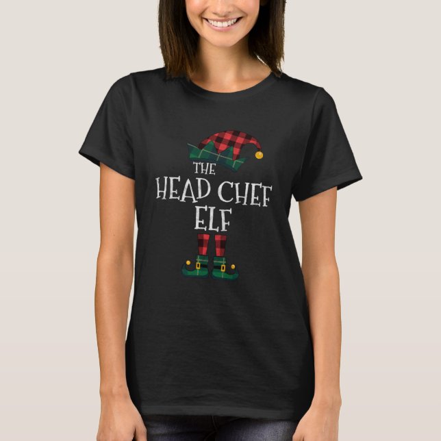 Camiseta Chef Elf Matching Family Group Christma (Frente)