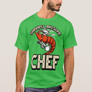 Camiseta Chef Engraçado Chef Engraçado ShrimpPrawn Pun