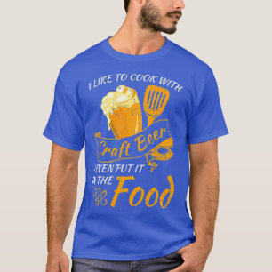 Camiseta Chef Engraçado e Cozinhar Slogan Artesanato Beer