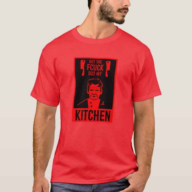 Camiseta Chef Engraçado e Zangado (Frente)