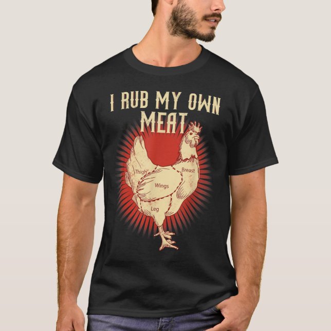 Camiseta Chef Engraçado Presente no Churrasco - Eu Esfrego  (Frente)
