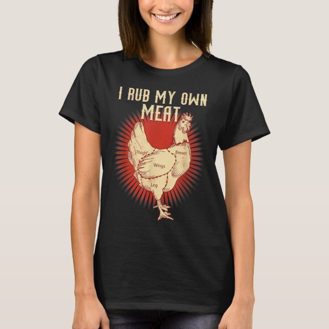 Camiseta Chef Engraçado Presente no Churrasco - Eu Esfrego  (Frente)