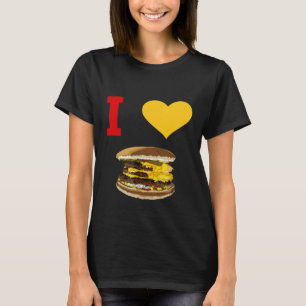Camiseta Chef - Eu Adoro Cheeseburgers Foodie Restaurante C