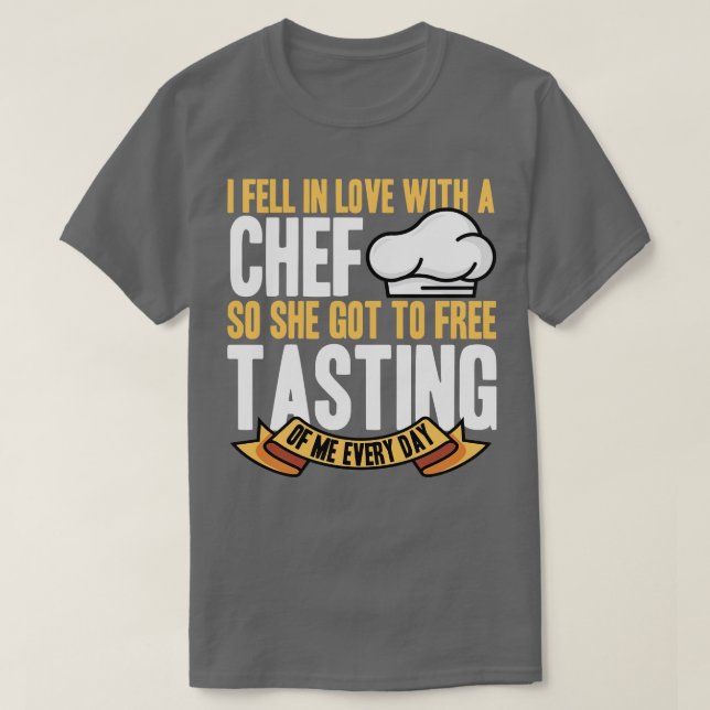 Camiseta Chef Eu Apaixonei-Me Por Um Chef, Então Ela Conseg (Frente do Design)