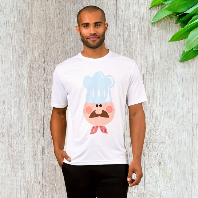 Camiseta Chef Italiano com Bigode e Chapéu (Criador carregado)