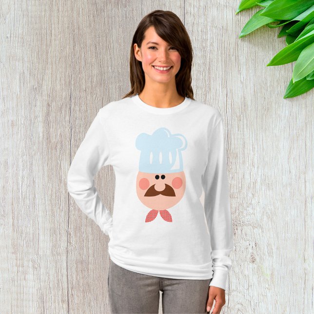 Camiseta Chef Italiano com Bigode e Chapéu (Criador carregado)