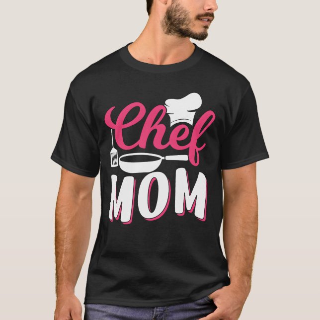 Camiseta Chef Mãe Mamãe Cook Cozinhar retro (Frente)