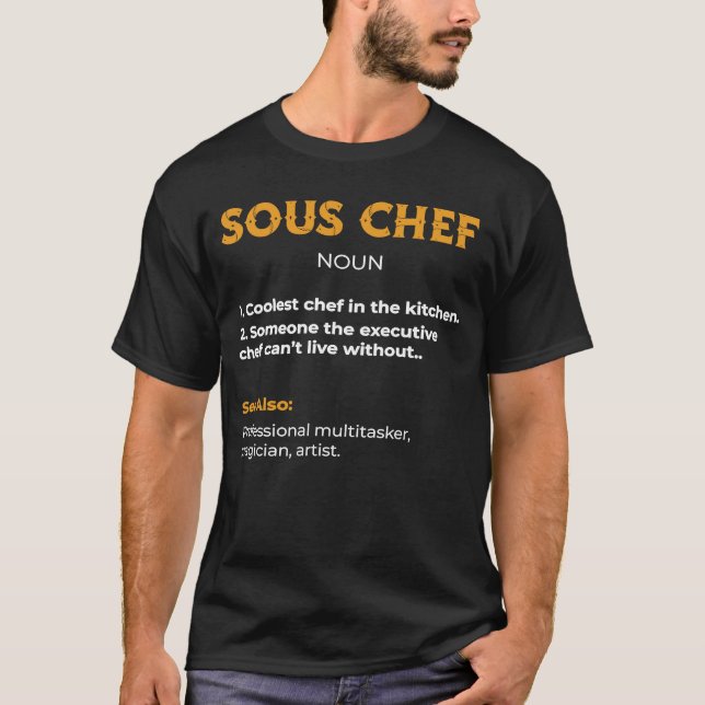 Camiseta Chef Mais Fresco Do Comando Da Cozinha Sous Chef (Frente)