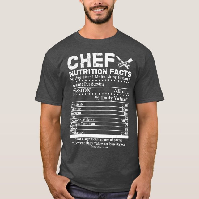 Camiseta Chef Nutrição Fata Legal Presente de Chef (Frente)