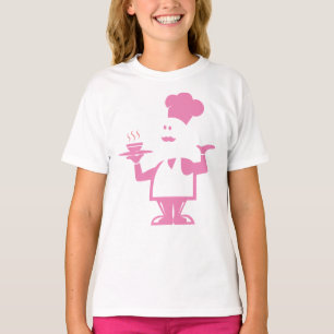 Camiseta Chef segurando uma tigela de sopa