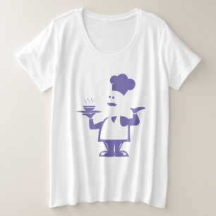 Camiseta Chef segurando uma tigela de sopa