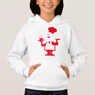Camiseta Chef segurando uma tigela de sopa